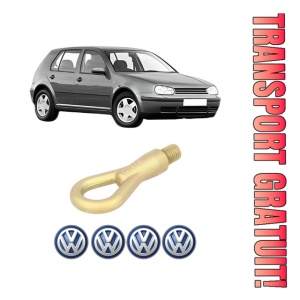Cui carlig remorcare, tractare auto Volkswagen GOLF IV (1J1) din 1997-2005, Otel, Cri-Flo, 4 Stickere cu Volkswagen