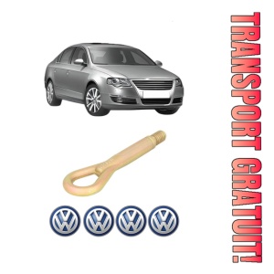 Cui carlig remorcare, tractare auto Volkswagen PASSAT B6 (3C2) din 2005-2010, Otel, Cri-Flo, 4 Stickere cu Volkswagen