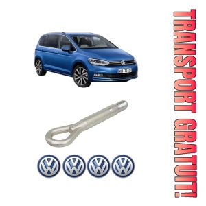 Cui carlig remorcare, tractare auto Volkswagen TOURAN (5T1) din 2015-2022, Otel, Cri-Flo, 4 Stickere cu Volkswagen