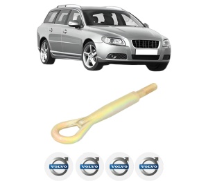 Cui carlig remorcare, tractare auto VOLVO V70 III (135) din 2007-2012, Otel, Cri-Flo, 4 Stickere cu VOLVO - Img 2