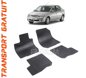 Dacia Logan fabricat din 2004 - 2013, set covorase auto dedicate, din cauciuc 100% Premium accesorii pentru autoturismul tau - masina v157437