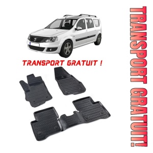 Dacia Logan II Mcv 2012-2021 Set 2 Covorase Auto (Fata) Cauciuc Tip tavita Premium Line 3D - Transport Gratuit!