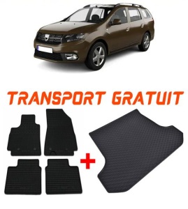 Dacia Logan II Mcv Combi din 09.2013 - 12.2020 *4, Set Covorase + tavita portbagaj auto accesorii pentru autoturismul tau - masina v2828
