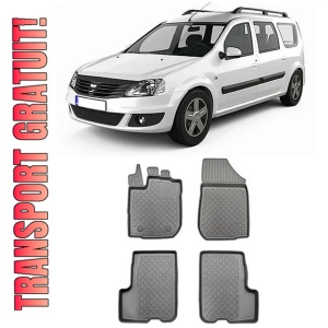 Dacia Logan II Mcv, Combi, Din 09.2013 - 12.2020 , Set Covorase Auto Tip Tavita Premium 3D, din cauciuc