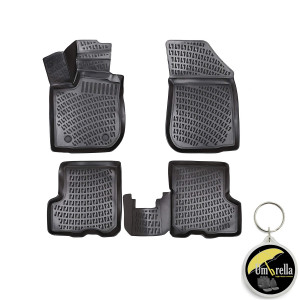 Dacia Sandero I2007-2012 Set 4 covorase auto din cauciuc tip tavita premium line 3D accesorii pentru autoturismul tau - masina v242292