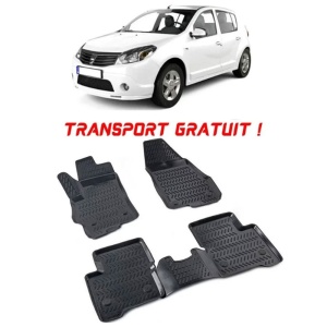 Dacia Sandero I2007-2012 Set 4 covorase auto din cauciuc tip tavita premium line 3D - Transport Gratuit! accesorii pentru autoturismul tau - masina v49282