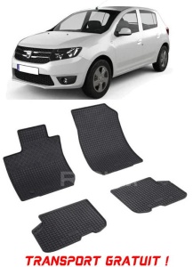 Dacia Sandero II, Hatchback, fabricat din 12.2012 - 12.2020, set covorase auto dedicate, din cauciuc 100% Premium - Transport Gratuit accesorii pentru autoturismul tau - masina v40159