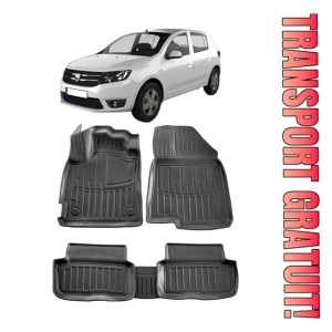 Dacia Sandero III (2020-2025) Set Covorase auto tip tavita din cauciuc Premium Umbrella