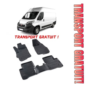 Ducato Facelift 2006-2025 Set 2 covorase auto din cauciuc tip tavita premium line 3D Fiat - Transport Gratuit!