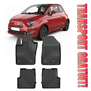 Fiat 500X Din 01.2015 - Prezent, Suv , Set Covorase Auto Tip Tavita Premium 3D, din cauciuc