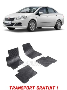 Fiat Linea, Sedan, fabricat din 06.2007 - 11.2018, set covorase auto dedicate, din cauciuc 100% Premium - Transport Gratuit accesorii pentru autoturismul tau - masina v40003
