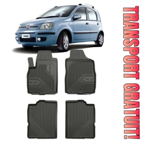 Fiat Panda II Din 09.2003 - 12.2012, Hatchback , Set Covorase Auto Tip Tavita Premium 3D, din cauciuc