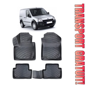 Ford Connect I 2002-2013 Set 4 covorase auto din cauciuc tip tavita premium line 3D