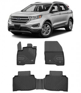 Ford Edge II Din 05.2016 - Prezent, Suv , Set Covorase Auto Tip Tavita Premium 3D, din cauciuc accesorii pentru autoturismul tau - masina v166652