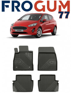 Ford Fiesta VII Din 07.2017 - Prezent, Hatchback , Set Covorase Auto Tip Tavita Premium 3D, din cauciuc accesorii pentru autoturismul tau - masina v168225