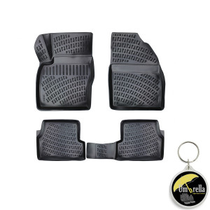 Ford Focus II 2004-2011 Set 4 covorase auto din cauciuc tip tavita premium line 3D accesorii pentru autoturismul tau - masina v241923