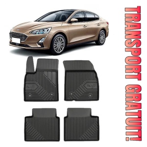Ford Focus IV Din 09.2018 - Prezent, Sedan , Set Covorase Auto Tip Tavita Premium 3D, din cauciuc