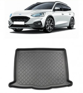 Ford Focus IV Hatchback din 09.2018 - Prezent, Tavita Pentru Portbagaj Lux Premium Dedicata, Portbagaj Inferior Roata Rezerva Ingusta *2 accesorii pentru autoturismul tau - masina v200009