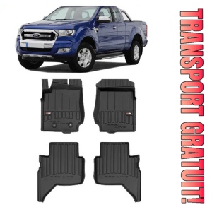 Ford Ranger, Pick-Up, Din 2018 - Prezent , Set Covorase Auto Tip Tavita Premium 3D, din cauciuc