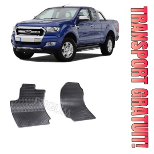 Ford Ranger, Pick-Up, fabricat din 2012 - 11.2015, 2 Locuri, set covorase auto dedicate, din cauciuc 100% Premium