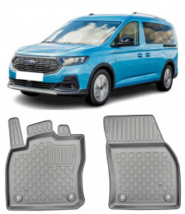 Ford Tourneo Connect III Din 05.2022 - Prezent, Van, 5 Usi , Set 2 Covorase Auto Tip Tavita Premium 3D, din cauciuc accesorii pentru autoturismul tau - masina v163115