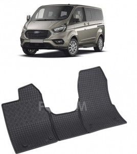Ford Tourneo Custom, Van, fabricat din 02.2018 - Prezent, 2-3 Locuri, Manual, set covorase auto dedicate, din cauciuc 100% Premium accesorii pentru autoturismul tau - masina v157114
