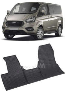 Ford Tourneo Custom, Van, fabricat din 02.2018 - Prezent, 2-3 Locuri, Automat, set covorase auto dedicate, din cauciuc 100% Premium accesorii pentru autoturismul tau - masina v156094