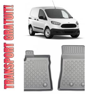 Ford Transit Courier II Din 06.2014 - Prezent, Van, Facelift, 2 Locuri , Set Covorase Auto Tip Tavita Premium 3D, din cauciuc