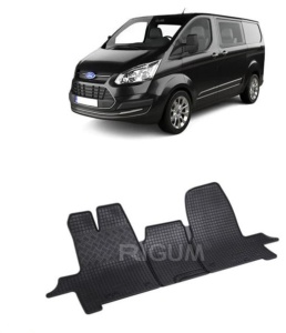 Ford Transit Custom, Van, fabricat din 01.2013 - Prezent, 3 Locuri, set covorase auto dedicate, din cauciuc 100% Premium - Img 2