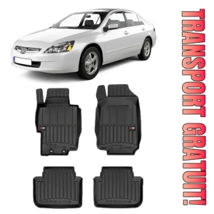 Honda ACCord VII Din 2003 - 08.2008, Sedan , Set Covorase Auto Tip Tavita Premium 3D, din cauciuc