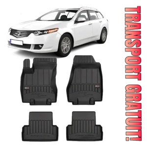 Honda ACCord VIII, Combi, Din 09.2008 - 2015 , Set Covorase Auto Tip Tavita Premium 3D, din cauciuc