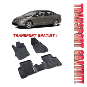 Honda Civic Sedan VIII 2005-2011 Set 4 covorase auto din cauciuc tip tavita premium line 3D - Transport Gratuit!