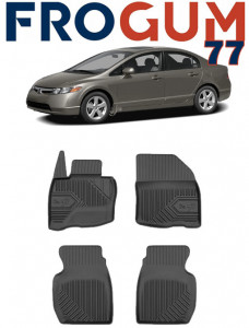 Honda CIVIc VIII Din 2006 - 2012, Sedan , Set Covorase Auto Tip Tavita Premium 3D, din cauciuc accesorii pentru autoturismul tau - masina v168574