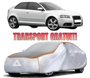 Husa Prelata Antigrindina Auto AUDI A3 (8P1) din 2003-2012, Protectie auto contra intemperiilor la grindina, Waterproof, 4x Stickere auto AUDI
