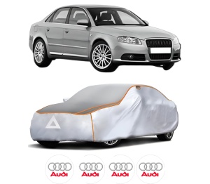 Husa Prelata Antigrindina Auto AUDI A4 B7 (8EC) din 2004-2008, Protectie auto contra intemperiilor la grindina, Waterproof, 4x Stickere auto AUDI - Img 2