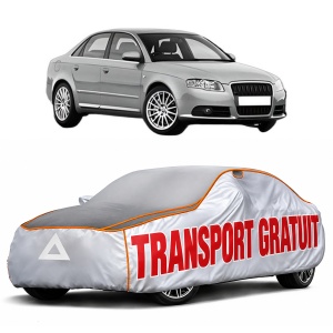 Husa Prelata Antigrindina Auto AUDI A4 B7 (8EC) din 2004-2008, Protectie auto contra intemperiilor la grindina, Waterproof, 4x Stickere auto AUDI