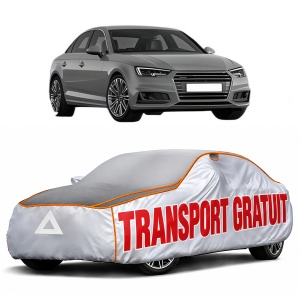 Husa Prelata Antigrindina Auto AUDI A4 B9 (8W2, 8WC) din 2015-2021, Protectie auto contra intemperiilor la grindina, Waterproof, 4x Stickere auto AUDI
