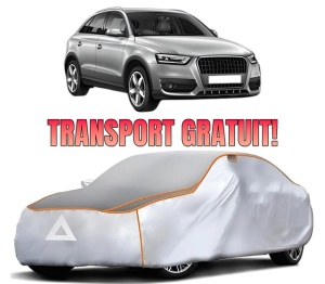 Husa Prelata Antigrindina Auto AUDI Q3 (8UB, 8UG) din 2011-2018, Protectie auto contra intemperiilor la grindina, Waterproof, 4x Stickere auto AUDI