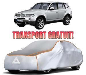 Husa Prelata Antigrindina Auto BMW Seria X3 (E83) din 2003-2011, Protectie auto contra intemperiilor la grindina, Waterproof, 4x Stickere auto BMW