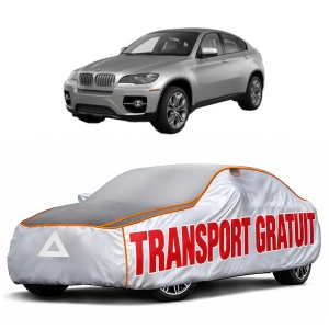 Husa Prelata Antigrindina Auto BMW Seria X6 (E71, E72) din 2007-2014, Protectie auto contra intemperiilor la grindina, Waterproof, 4x Stickere auto BMW