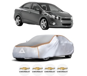 Husa Prelata Antigrindina Auto CHEVROLET AVEO Saloon (T300) din 2011-2015, Protectie auto contra intemperiilor la grindina, Waterproof, 4x Stickere auto CHEVROLET - Img 2