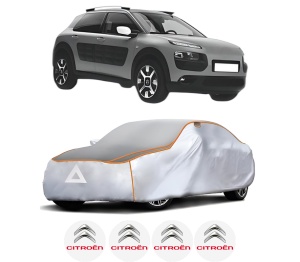 Husa Prelata Antigrindina Auto CITROEN C4 CACTUS din 2014-2018, Protectie auto contra intemperiilor la grindina, Waterproof, 4x Stickere auto CITROEN - Img 2