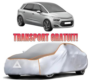 Husa Prelata Antigrindina Auto CITROEN C4 GRAND PICASSO II (DA_, DE_) din 2013-2018, Protectie auto contra intemperiilor la grindina, Waterproof, 4x Stickere auto CITROEN