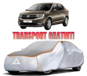 Husa Prelata Antigrindina Auto DACIA LOGAN III (3K_) din 2021, Protectie auto contra intemperiilor la grindina, Waterproof, 4x Stickere auto DACIA