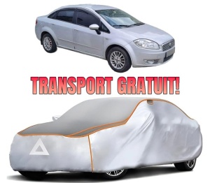 Husa Prelata Antigrindina Auto FIAT LINEA (323_, 110_) din 2006-2013, Protectie auto contra intemperiilor la grindina, Waterproof, 4x Stickere auto FIAT