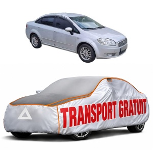 Husa Prelata Antigrindina Auto FIAT LINEA (323_, 110_) din 2006-2013, Protectie auto contra intemperiilor la grindina, Waterproof, 4x Stickere auto FIAT