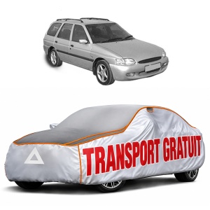 Husa Prelata Antigrindina Auto FORD ESCORT CLASSIC Turnier (ANL) din 1999-2000, Protectie auto contra intemperiilor la grindina, Waterproof, 4x Stickere auto FORD