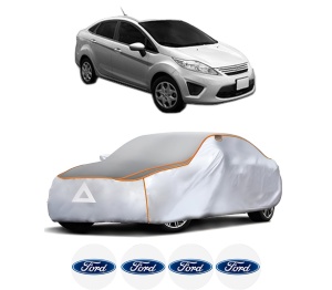 Husa Prelata Antigrindina Auto FORD FIESTA Saloon din 2002-2017, Protectie auto contra intemperiilor la grindina, Waterproof, 4x Stickere auto FORD - Img 2
