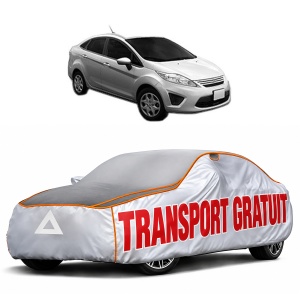 Husa Prelata Antigrindina Auto FORD FIESTA Saloon din 2002-2017, Protectie auto contra intemperiilor la grindina, Waterproof, 4x Stickere auto FORD