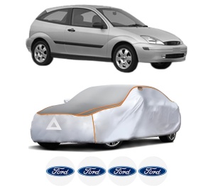 Husa Prelata Antigrindina Auto FORD FOCUS I (DAW, DBW) din 1998-2007, Protectie auto contra intemperiilor la grindina, Waterproof, 4x Stickere auto FORD - Img 2